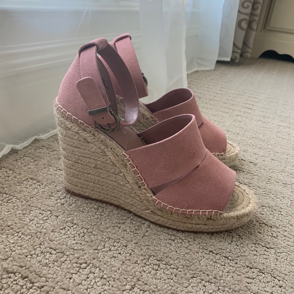 Treasure & Bond pink wedge heel espadrilles